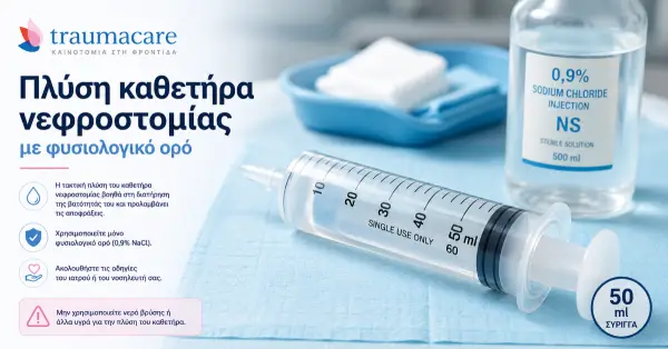 Nephrostomy catheter flushing — when, how, how often