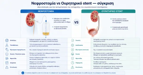 Nefrostomie nebo ureterální stent? Který z nich si vybrat a proč?