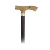 Black Wooden Walking Stick, Faux-Bone Handle | MOBIAK