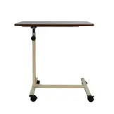 Mesa auxiliar cama con ruedas, tablero fijo, Marrón | MOBIAK