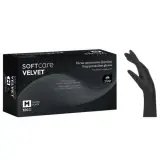 Soft Care VELVET Γάντια Βινυλίου χωρίς πούδρα Μαύρο (100τμχ) Small