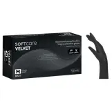 Soft Care VELVET Γάντια Βινυλίου χωρίς πούδρα Μαύρο Large (100τμχ)
