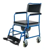 GEMINI Blue Commode Wheelchair, 4 Brakes | MOBIAK