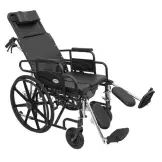 Reclining 0806062 wheelchair with commode