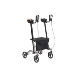 Mobiak Aluminum Rollator with Forearm Support & Seat - Heavy Duty Walker for Elderly 300lbs