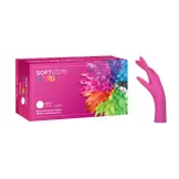 Bournas Medical Soft Touch Vivid Powder Free Nitrile Gloves Fuchsia (100pcs)
