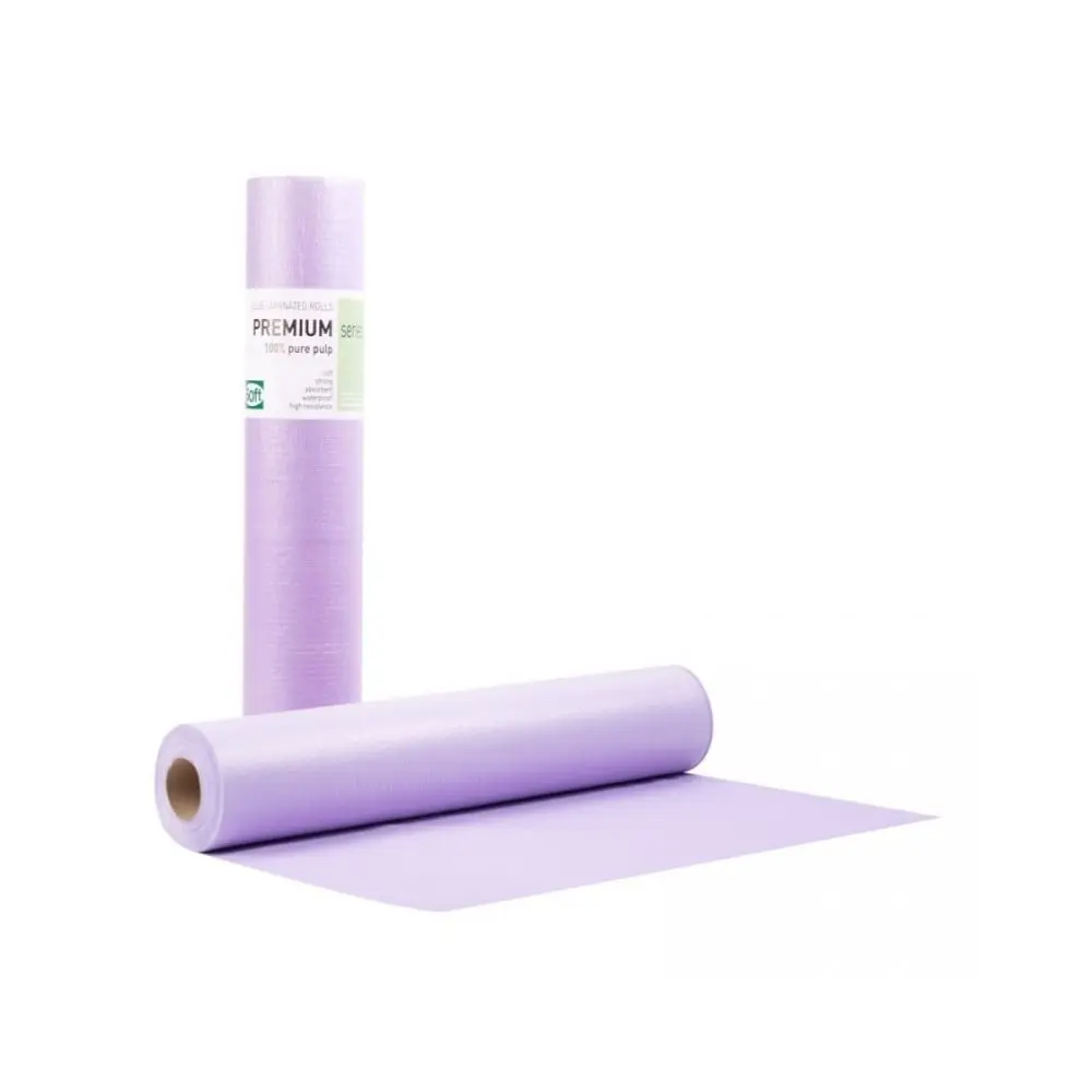 Soft Care Premium Standard 2ply Paper & PE Examination Roll 40cm x 50m - Purple 1 Pcs