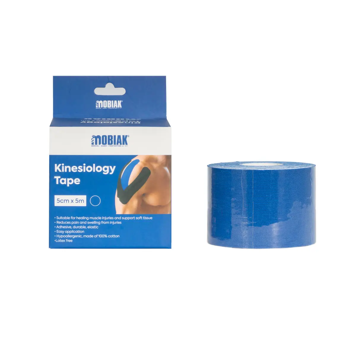 Ταινία Κινησιοθεραπείας Kinesio Tape 5 cm | MOBIAK | Μαύρο