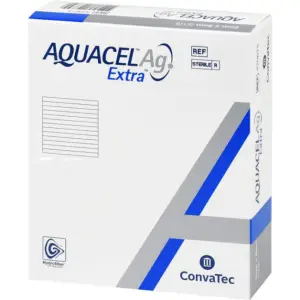 Convatec AQUACEL® Ag Extra™ ιδροινώδες επίθεμα με άργυρο 10cmX10cm (10 τεμ)