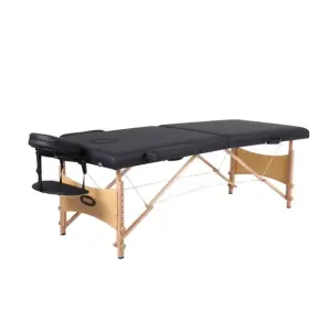 Mobiak Wooden Folding Massage Table 2-Section Blue 70cm with Accessories | 200kg