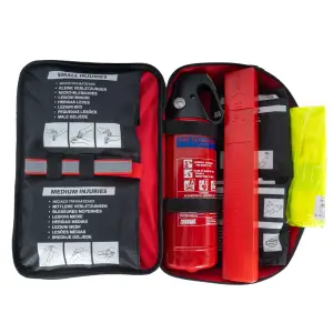 Σετ Φαρμακείο DIN 13164 & Πυροσβεστήρας 2 kg με Καπάκι