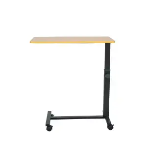 Overbed Table on Wheels, Fixed Top, Wooden | MOBIAK