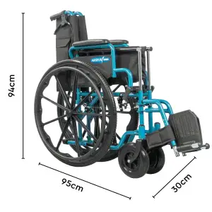 Αναπηρικό Αμαξίδιο Απλού Τύπου Aegeus | MOBIAK | 43 cm