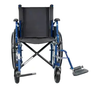 Αναπηρικό Αμαξίδιο Απλού Τύπου Gemini Blue – MOBIAK | 43 cm