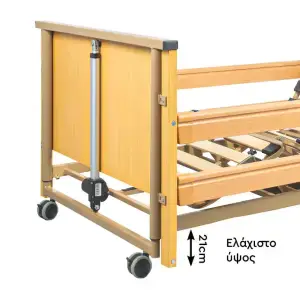 Elektrické lůžko WOODY LOW, dřevěné postranice | MOBIAK