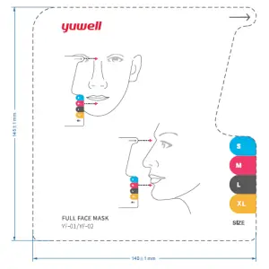 Μάσκα CPAP Στοματορινική YF-02 Small – Yuwell