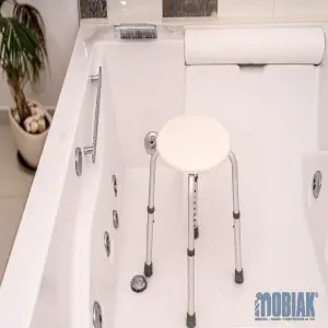 Σκαμπό Μπάνιου Στρογγυλό Ρυθμιζόμενο, 100 kg – MOBIAK