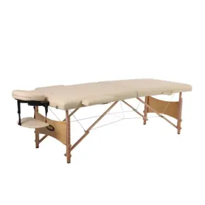 Mobiak Wooden Folding Massage Table 2-Section Blue 70cm with Accessories | 200kg