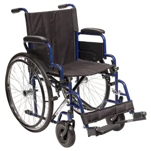 Αναπηρικό Αμαξίδιο Απλού Τύπου Gemini Blue – MOBIAK | 43 cm