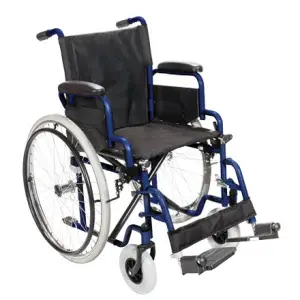 Αναπηρικό Αμαξίδιο Απλού Τύπου Gemini Blue – MOBIAK | 43 cm