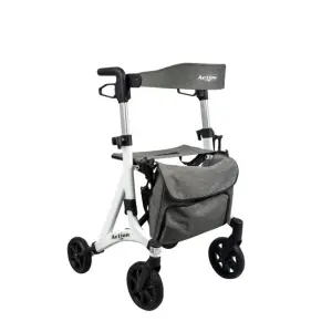 Action White Rollator Walker by MOBIAK – Supports up to 136 kg