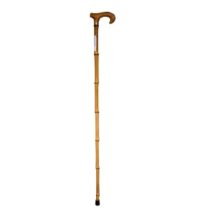 Μπαστούνι Ξύλινο Bamboo με Ξύλινη Λαβή – MOBIAK