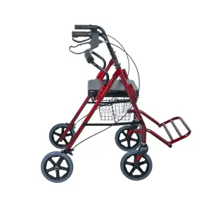 Rollator Walker Cherry 2-in-1, Burgundy, 120 kg – MOBIAK