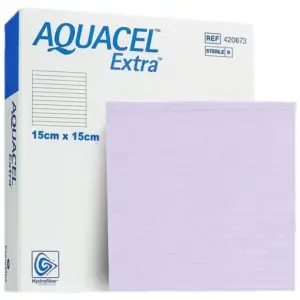 Convatec AQUACEL® Ag Extra™ ιδροινώδες επίθεμα με άργυρο 10cmX10cm (10 τεμ)