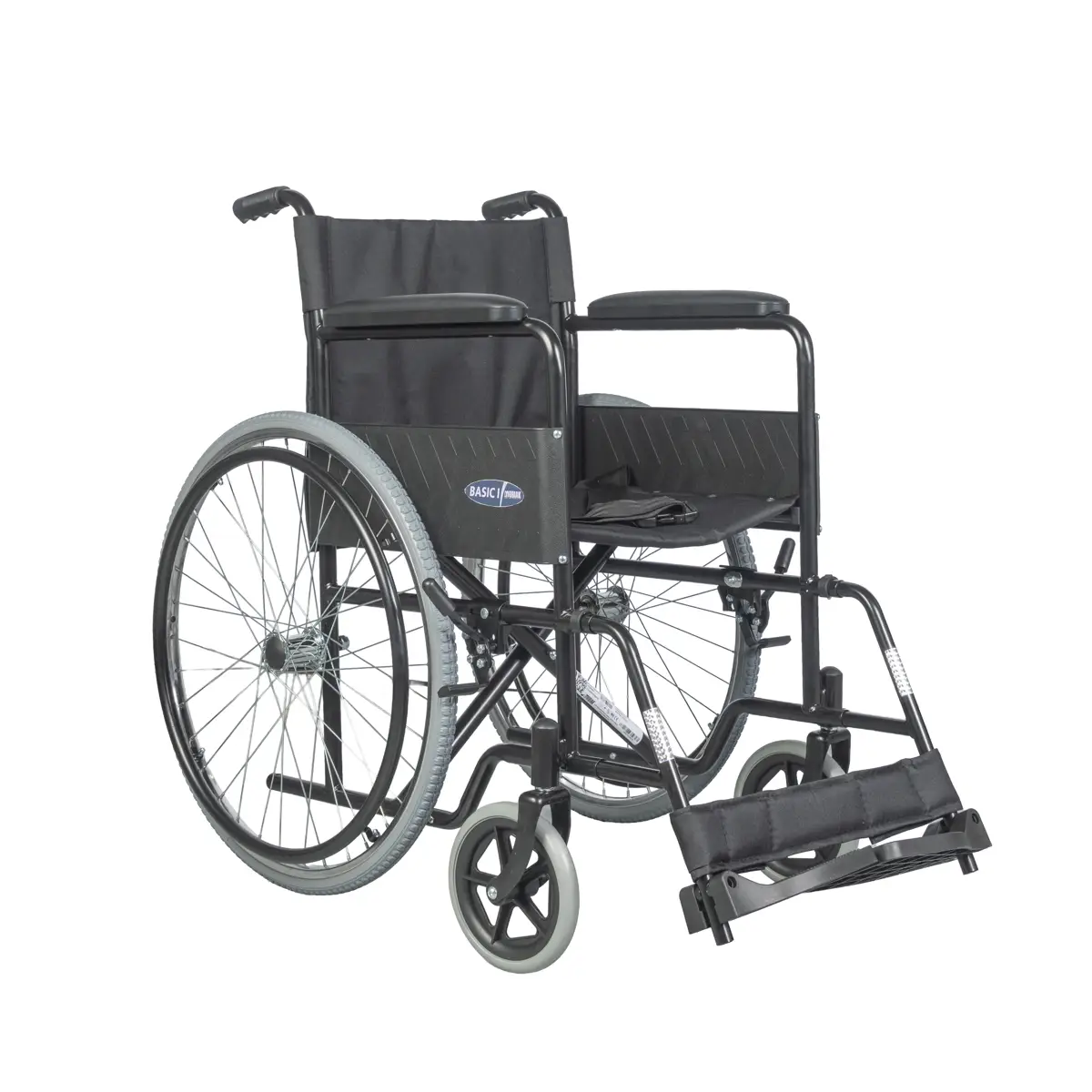 Scaun cu rotile standard BASIC I Negru | MOBIAK