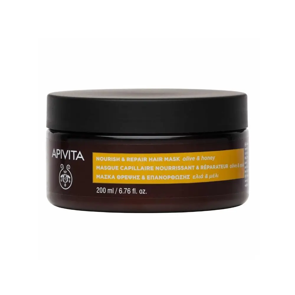Apivita Nourish & Repair Μάσκα Μαλλιών Θρέψης & Επανόρθωσης Με Ελιά & Μέλι 200mL