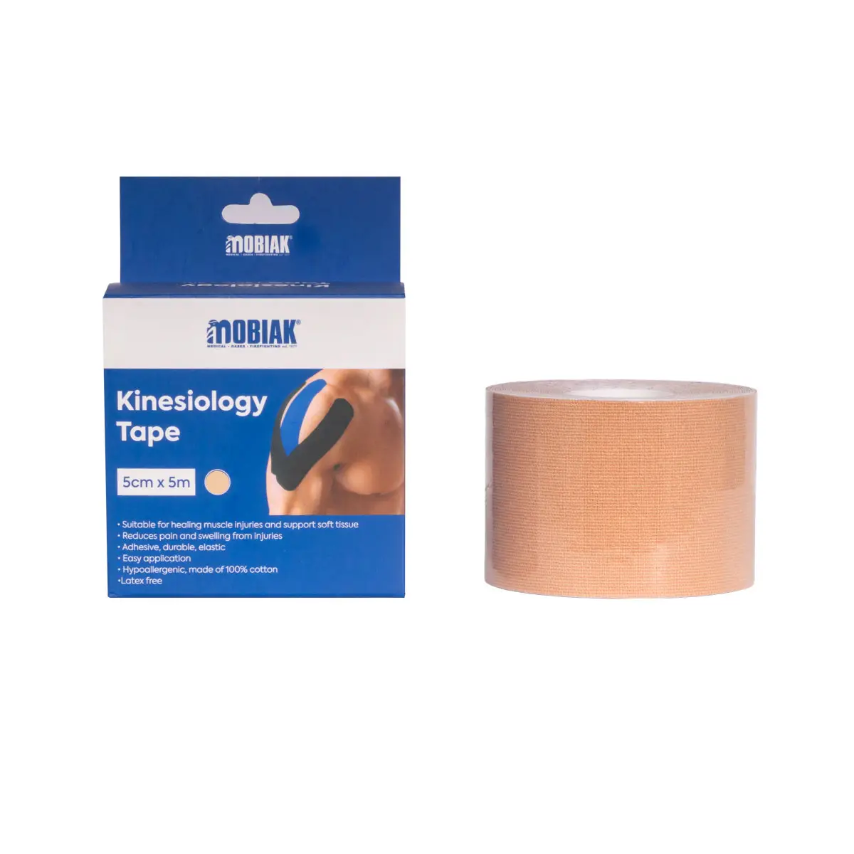Ταινία Κινησιοθεραπείας Kinesio Tape 5 cm | MOBIAK | Μαύρο