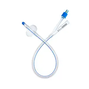 URIMED CATH FOLEY NELATON 2 WAYS CH/FR20 Αποστειρωμένος καθετήρας Foley με ίσια άκρη, 100% σιλικόνη, CH/FR20, 42cm, 10ml