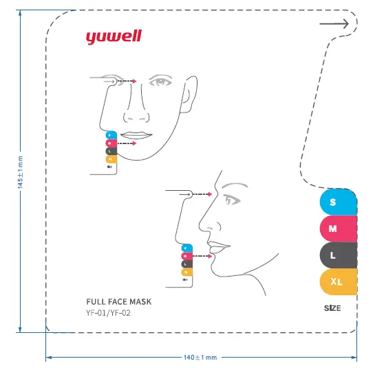 Μάσκα CPAP Στοματορινική YF-01 Large – Yuwell