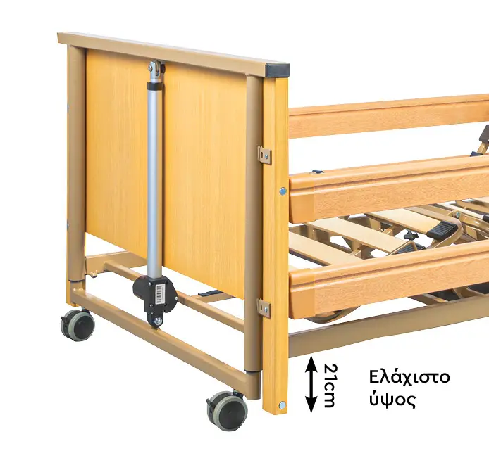 Elektrické lůžko WOODY LOW, dřevěné postranice | MOBIAK