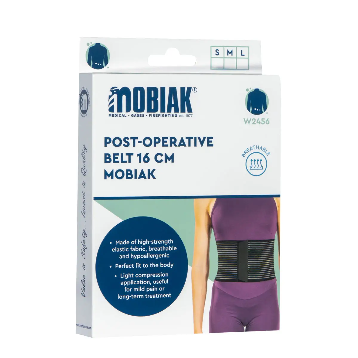 Μετεγχειρητική Ζώνη Κοιλιάς 16 cm | MOBIAK | Μέγεθος S