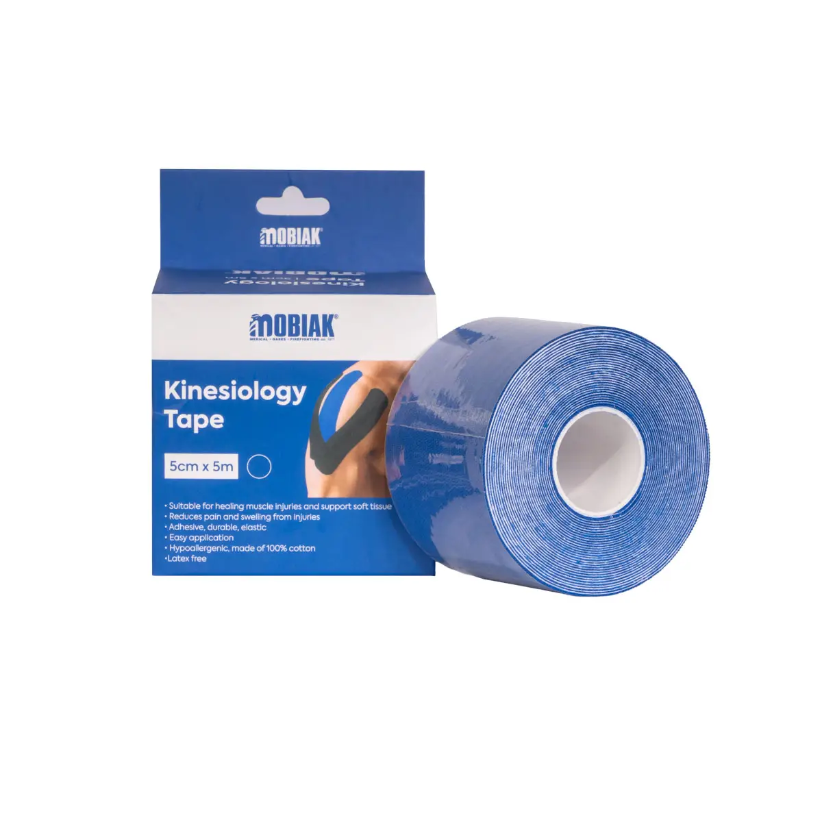 Ταινία Κινησιοθεραπείας Kinesio Tape 5 cm | MOBIAK | Μαύρο