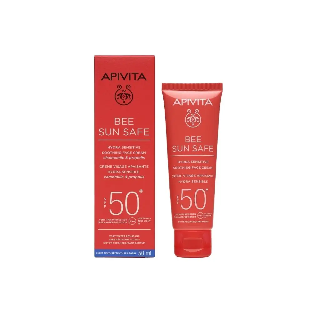 Apivita Bee Sun Safe Hydra Sensitive Soothing Face Cream SPF50+ (50ml)