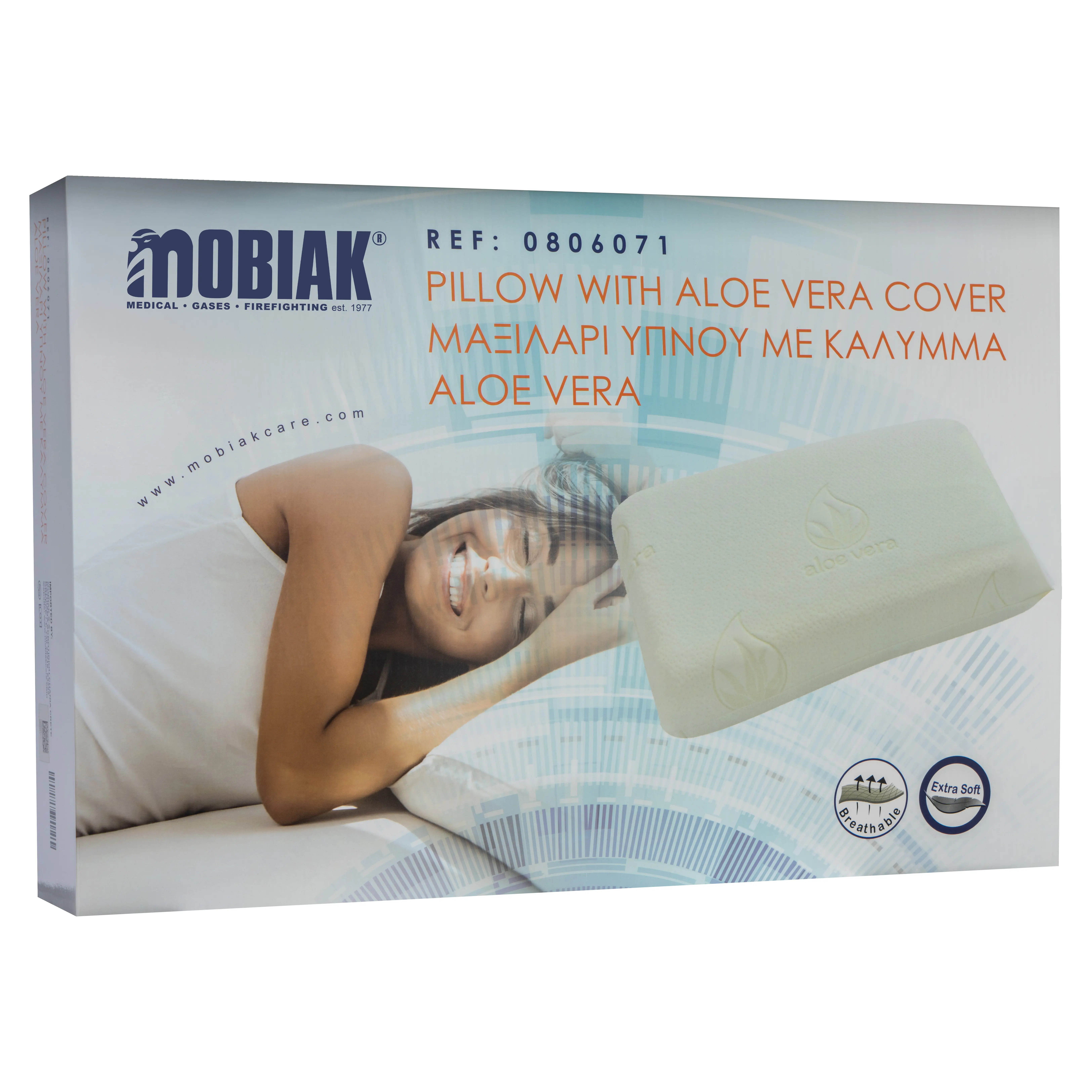 Μαξιλάρι Memory Foam ALOE VERA 60?40?12 cm – MOBIAK