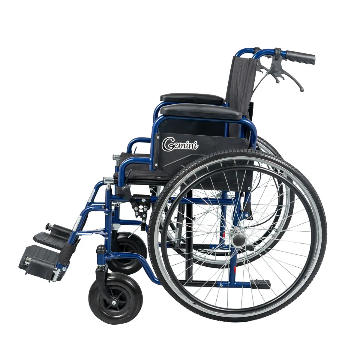 Αναπηρικό Αμαξίδιο Απλού Τύπου Gemini Blue – MOBIAK | 43 cm