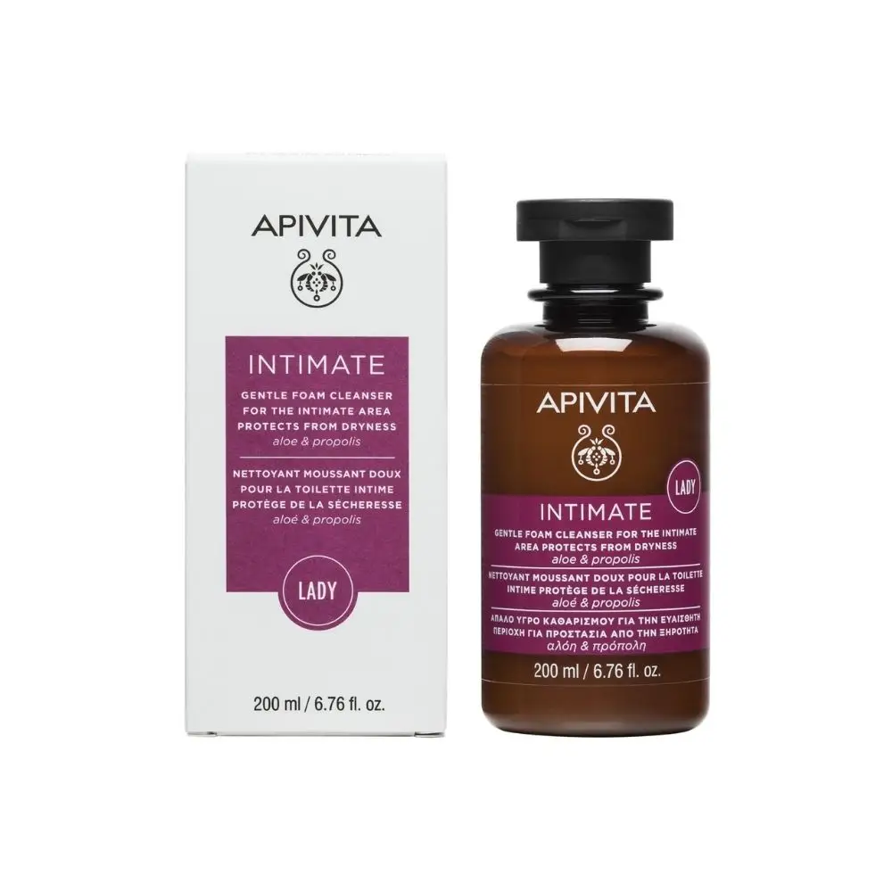 Apivita Gentle Foam Cleanser for the Intimate Area Protects from Dryness with Aloe & Propolis 200ml