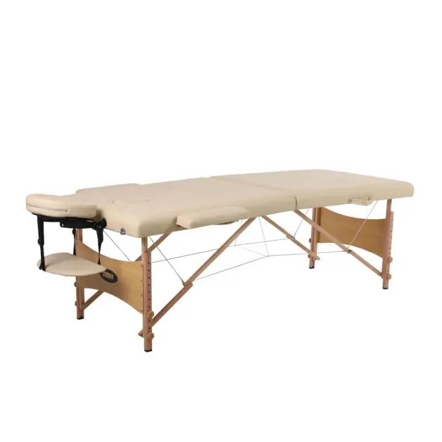 Mobiak Wooden Folding Massage Table 2-Section Blue 70cm with Accessories | 200kg