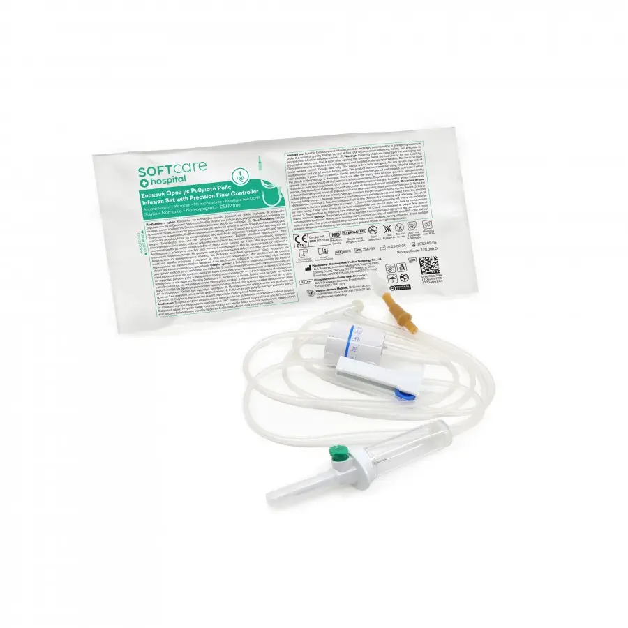 Mikrotropf-Infusionsset mit Dialflow-Regler | Soft Care