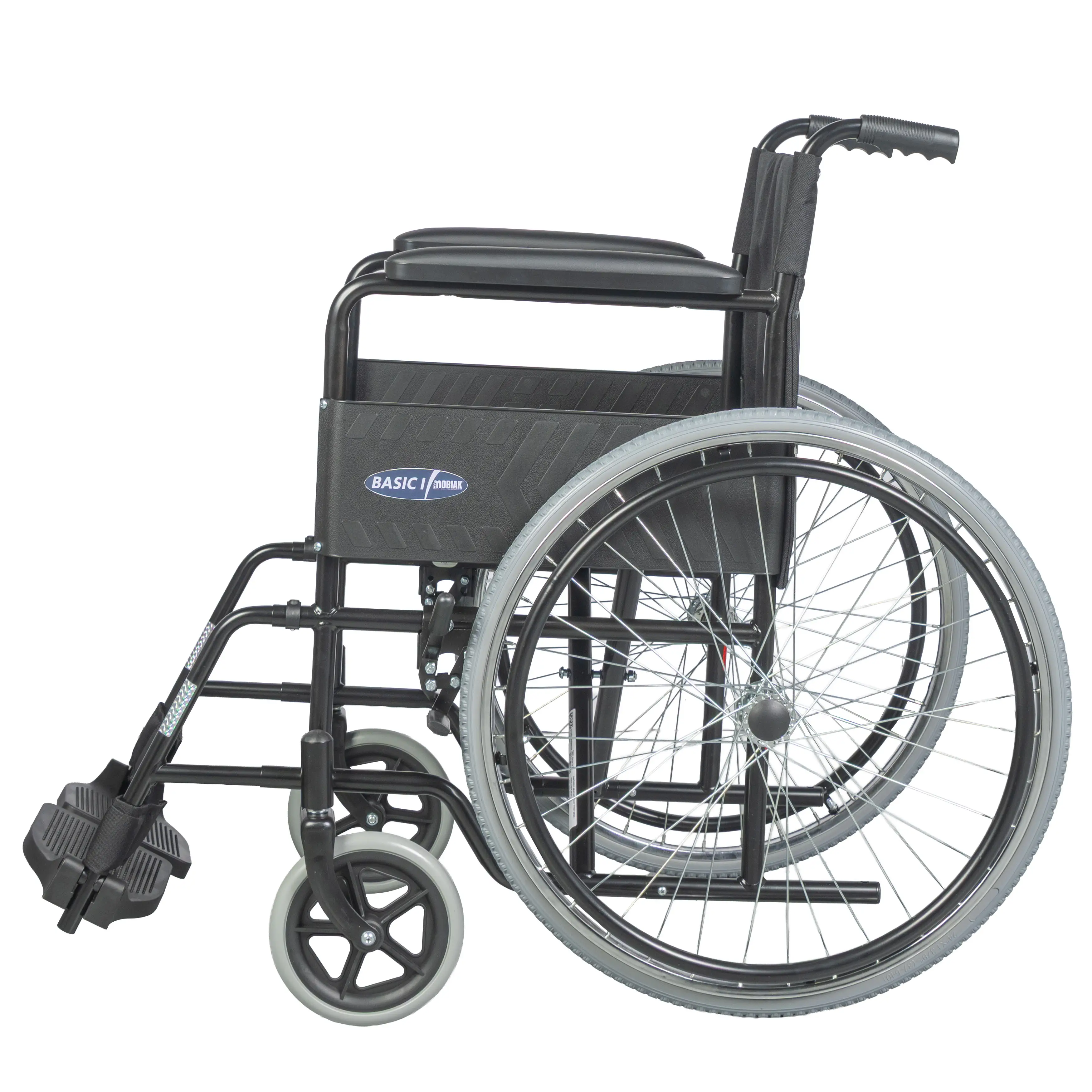 Scaun cu rotile standard BASIC I Negru | MOBIAK