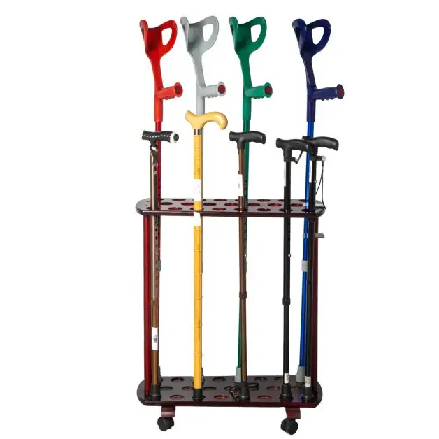 Houten display voor wandelstokken, 23 stokken | MOBIAK