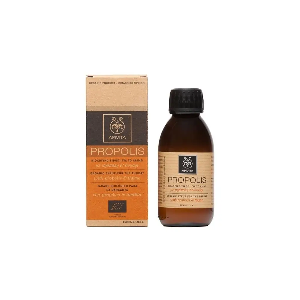Organic Syrup for the Throat with Propolis & Thyme 150ml