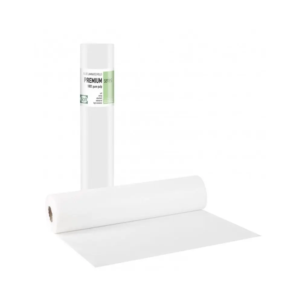 Premium Plus 2ply Paper & PE Examination Roll 50cm x 50m - White (1pcs)