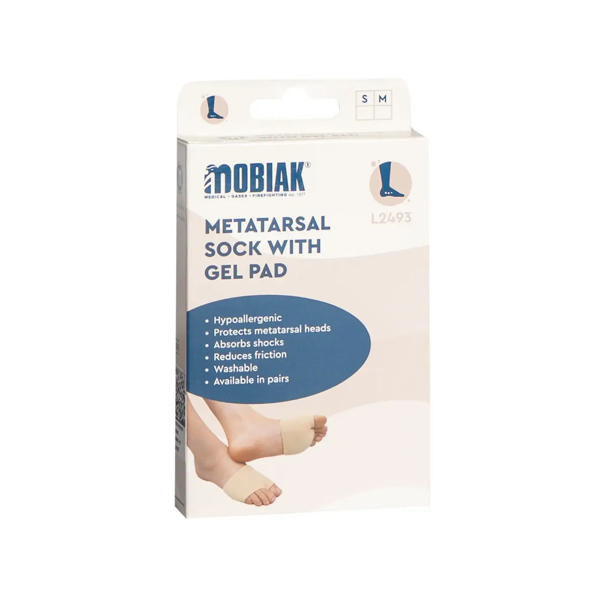 Καλτσάκι Μεταταρσίου με Gel (ζεύγος) | MOBIAK | S