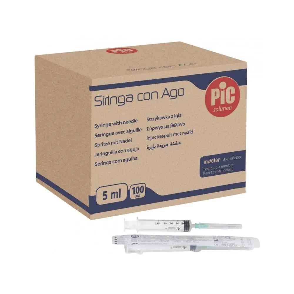 Syringes Pic 5cc G-22 x 1½ (box of 100)