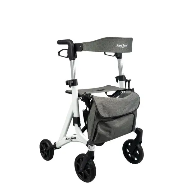 Action White Rollator Walker by MOBIAK – Supports up to 136 kg