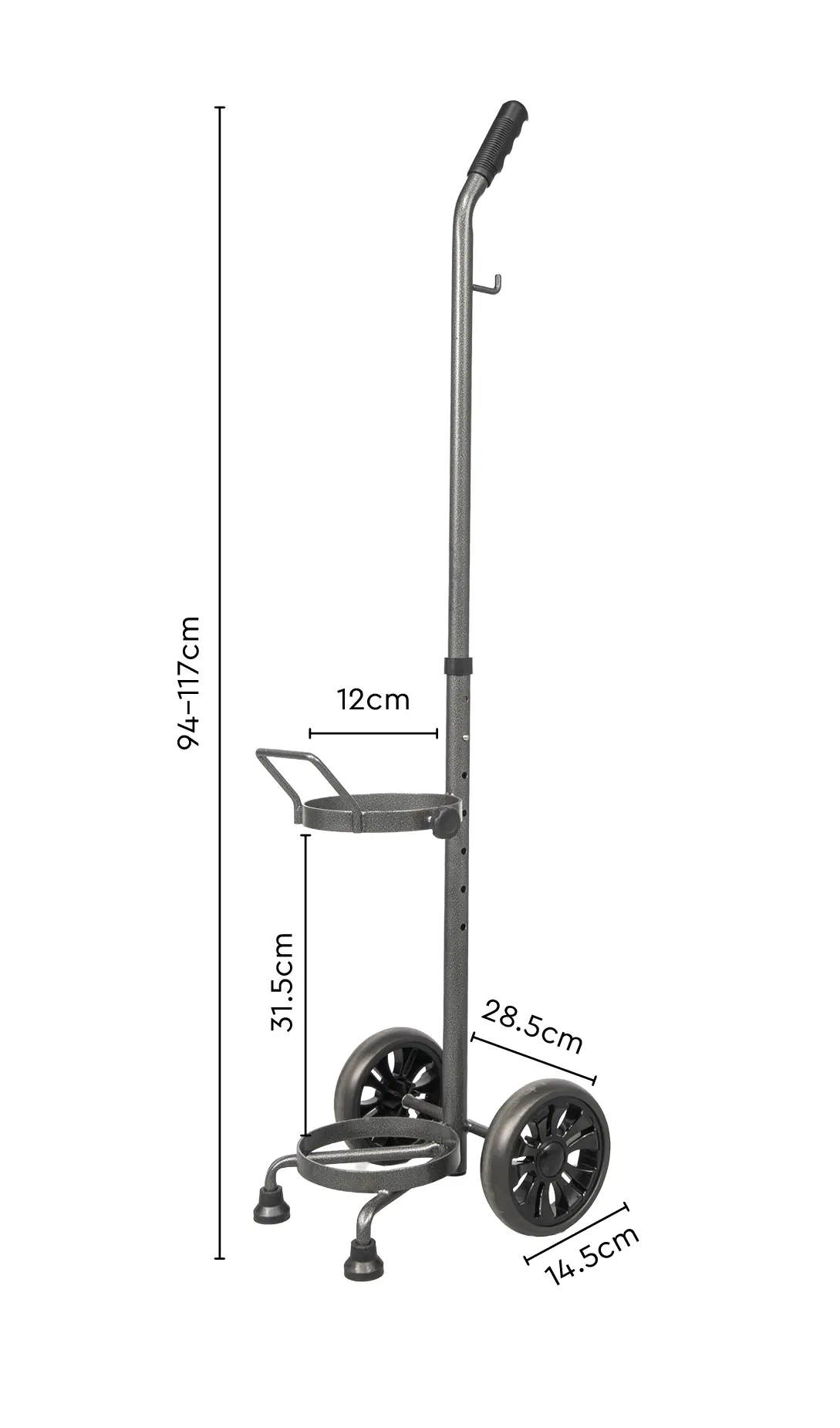 Καρότσι Μεταφοράς Φιάλης Οξυγόνου 2lt & 3lt | MOBIAK